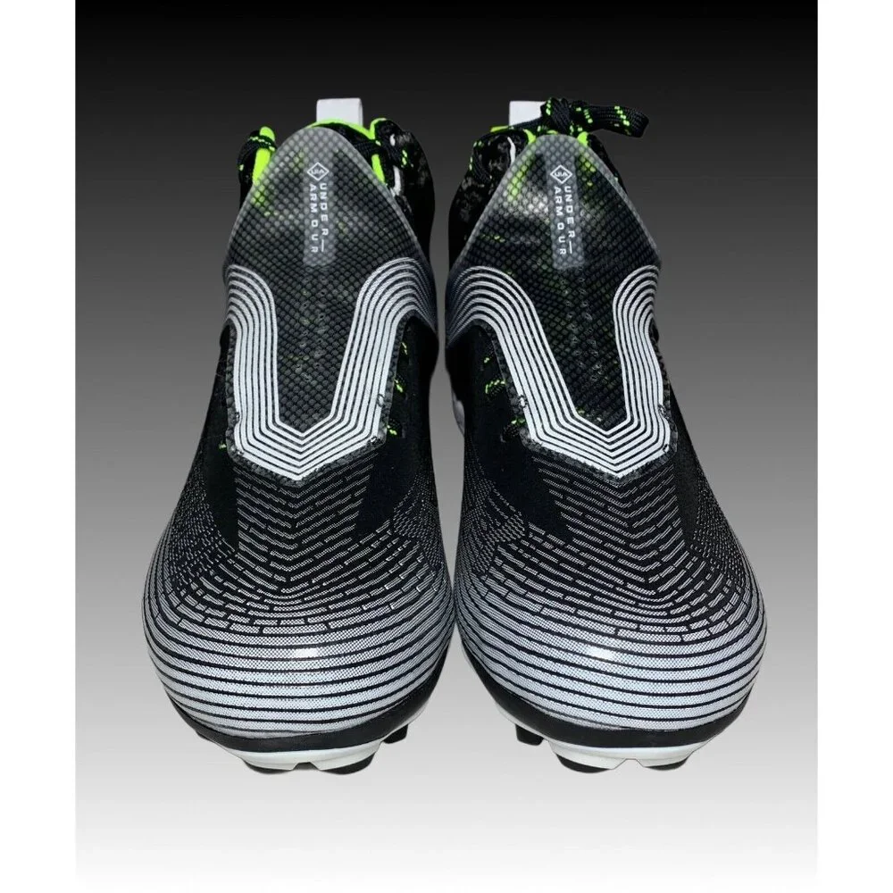 Under Armour Men's Highlight Hammer MC Football Cleat Black/White Size 12 - Picture 1 of 9